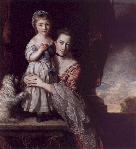 Sir Joshua Reynolds The Countess Spencer with her Daughter Georgina oil painting picture
